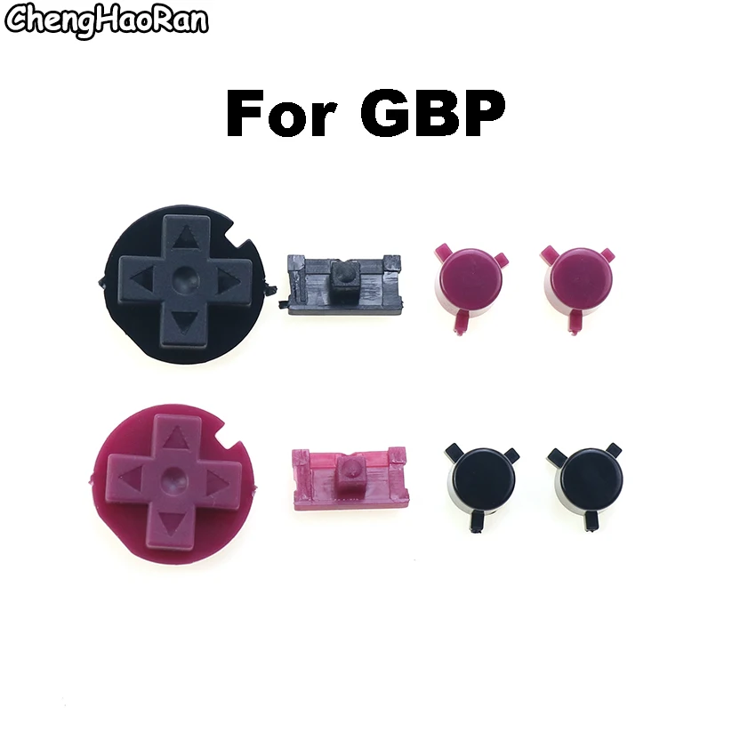 

ChengHaoRan 1 SET Colorful Replacement Buttons Set Replacement For GBP On Off Button A B Buttons D Pads