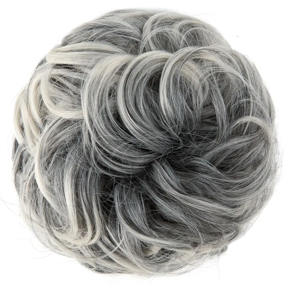 SARLA Synthetic Messy Bun Hair Extensions Wavy Curly Chignon Updo Piece Heat Resistant Hair Scrunchie Natural Styling Tool