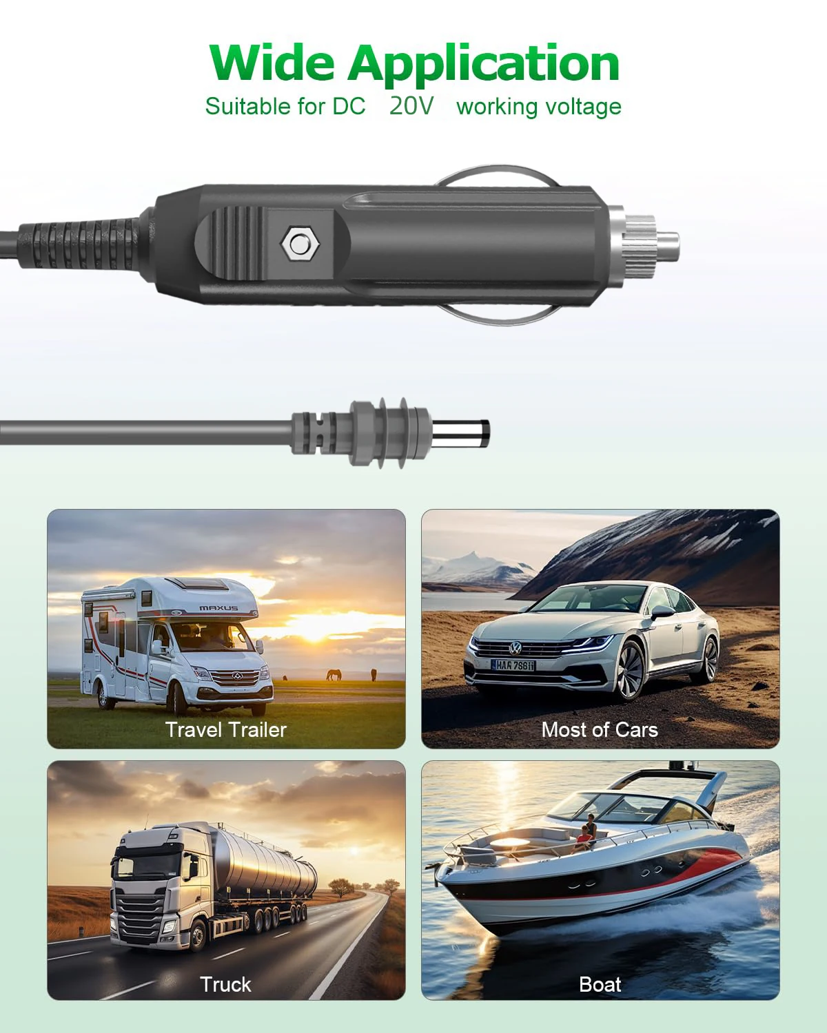 Starlink Mini 3-in-1-Stromkabel 6,5 Fuß/10 Fuß/16 Fuß 18 AWG Zigarettenanzünder-Autoladung, DC, Typ C auf DC Starlink-Minikabel – Detail 10