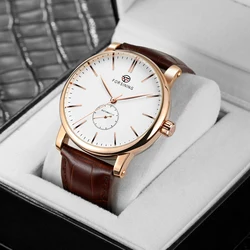 2024Famous Luxury Brand Men's Watches Mechanical Movement Leather Strap Automatic Self-winding Clock Male Big Dial Wrist Watches