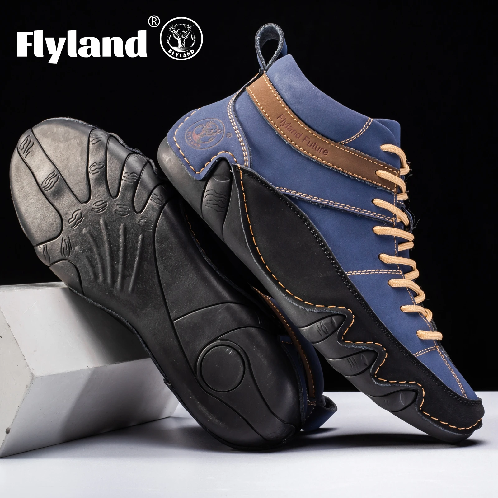 FLYLAND Men'S Fashion Sneaker  - Leather Work Dress ulasan dan harga