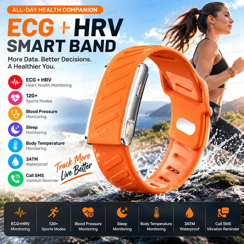 2026 NEW Nursing Grade Smart Bracelet ECG+HRV Blood Oxygen Body Fat BMI Temperature Men Women Health Sports Fitness Smart Watch