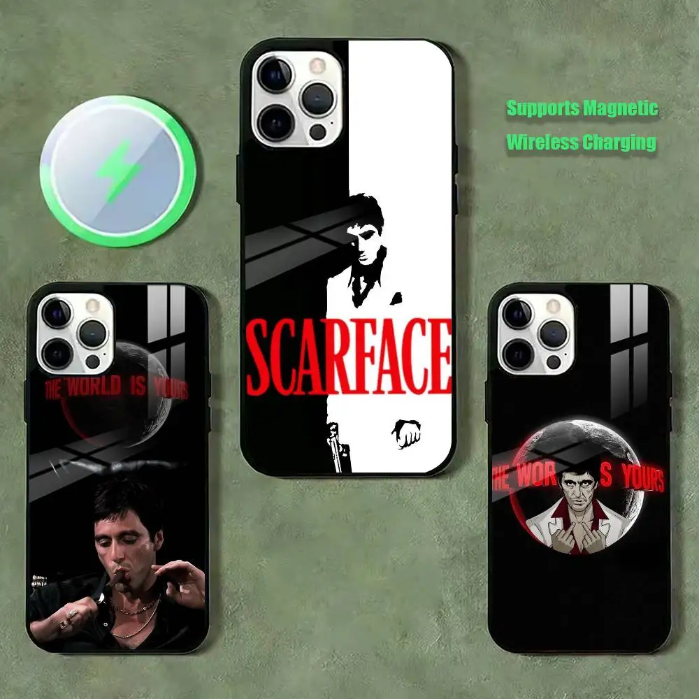 

1983 Scarfaces Tony Montana Phone Case For iPhone17,16,15,14,13,12,11 Plus,Pro Allows magnetic wireless charging