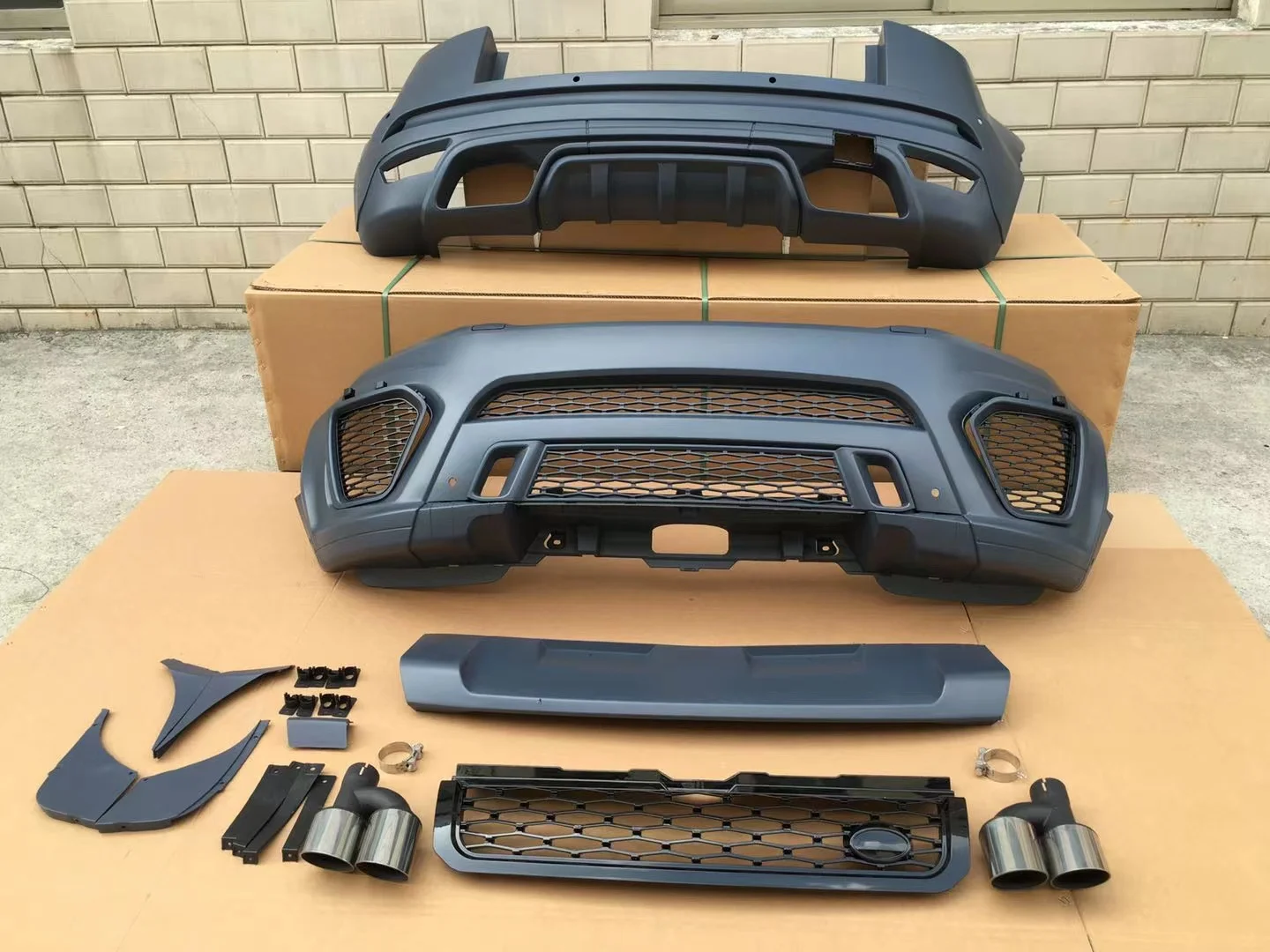 Full Autobiography Upgrade SVR Model Body Kit Include Front Rear Bumper Assembly For Range Rover Evoque 2010-2016 Bodykit