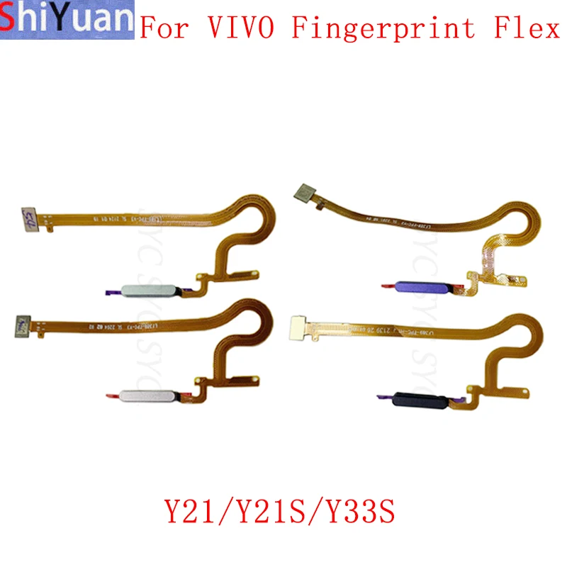 Fingerprint Sensor Button Flex Cable Ribbon For VIVO Y21 Y21S Y33S Key Touch Sensor Flex Replacement Parts