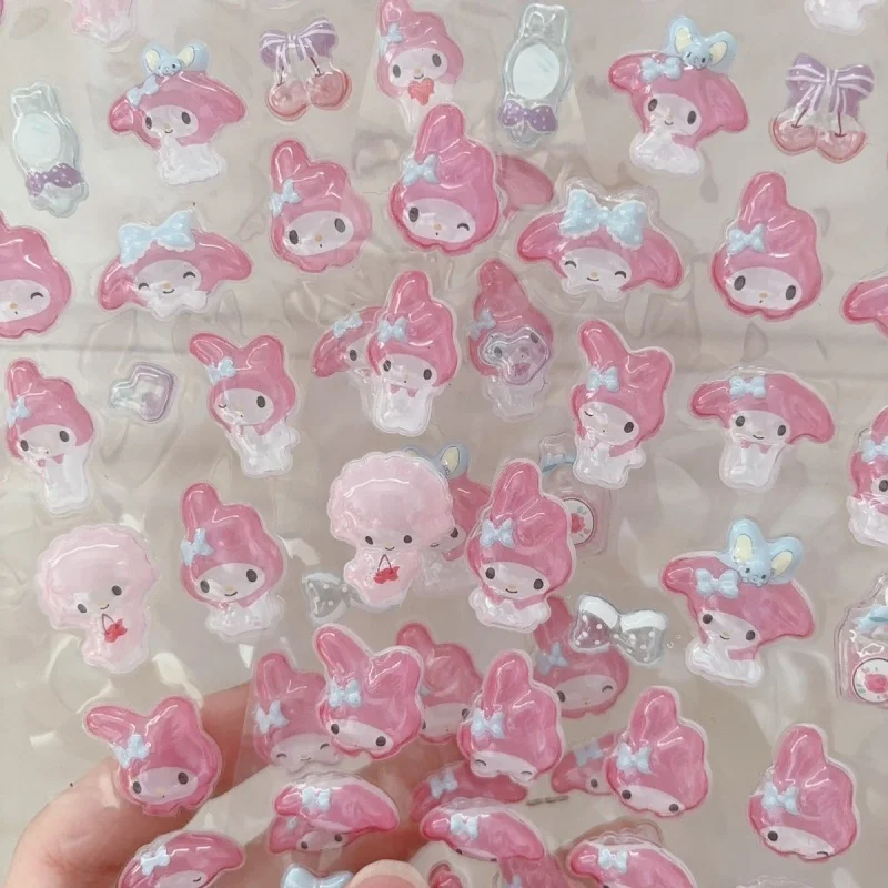 산리오 마이멜로디 방수 3D 입체 스티커 DIY 휴대폰 케이스 장식 이어폰 케이스 액세서리 선물