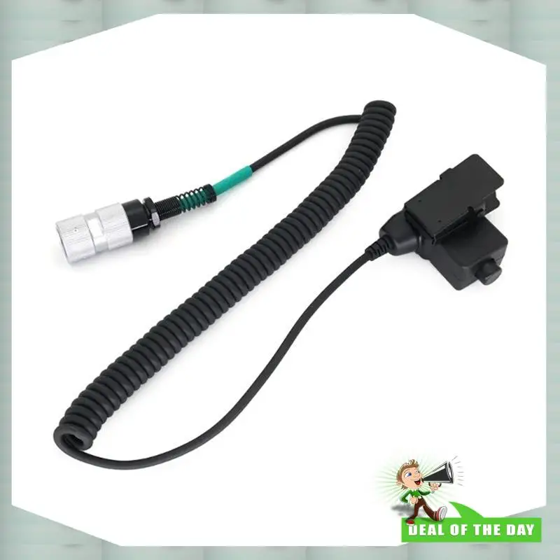 24-Stunden-Lieferkabel für Walkietalkie-Headsets U94 PTT-Adapter Push-to-Talk-Taste für PRC152 6-polige Radios