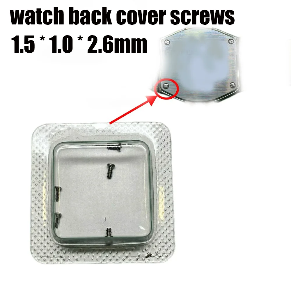 إكسسوارات الساعة مسامير الغطاء السفلي جميع مسامير الرأس المسطحة من الفولاذ 1.5 * 1.0 * 2.6 مم مسامير الغطاء الخلفي للساعة #1