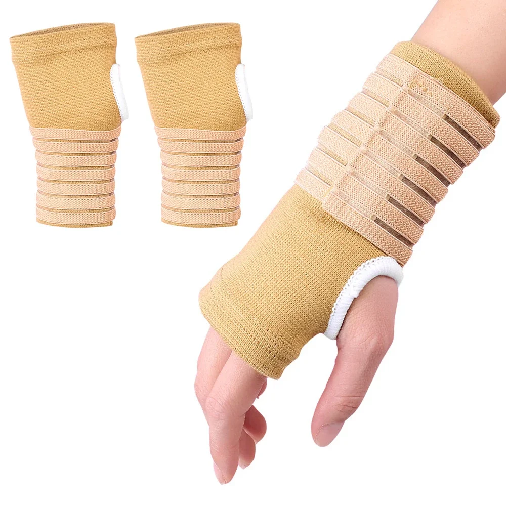 2Pcs Elastic Bandage Wrist Guard Support Arthritis Sprain Band Carpal Protector Hand Brace Accessories Sports Safety Wristband