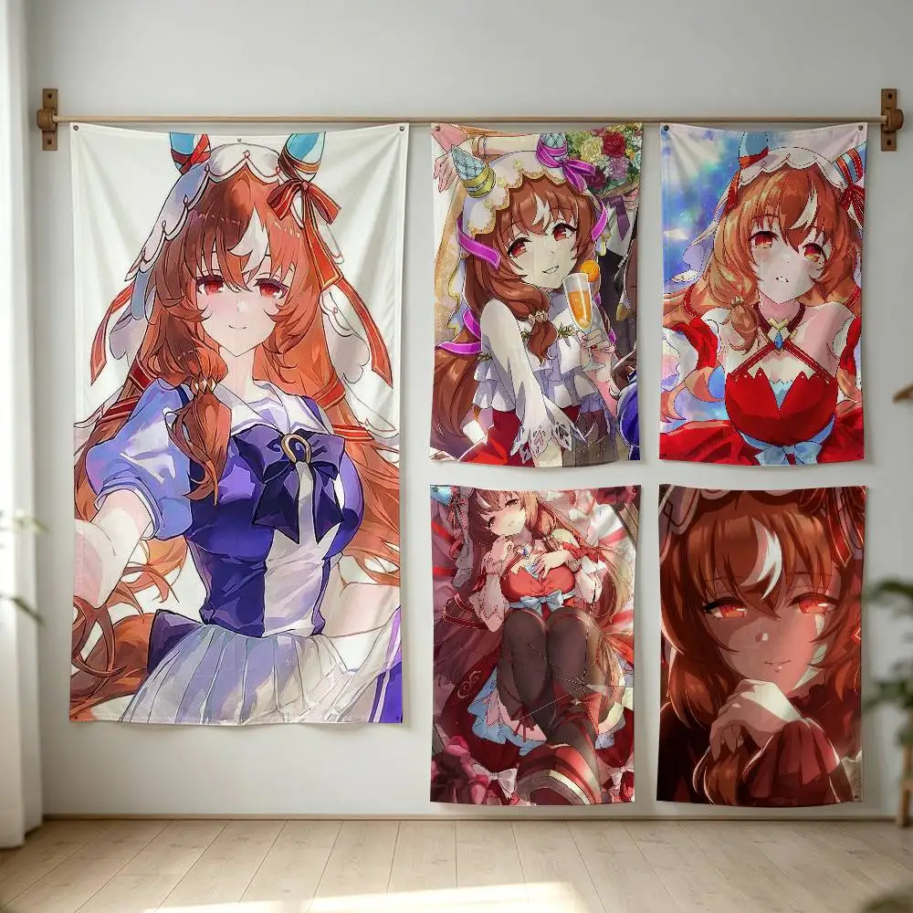 Still in Love UmaMusume UMA Flag Digital Printing Banner for Garage Wall Out Door Decoration