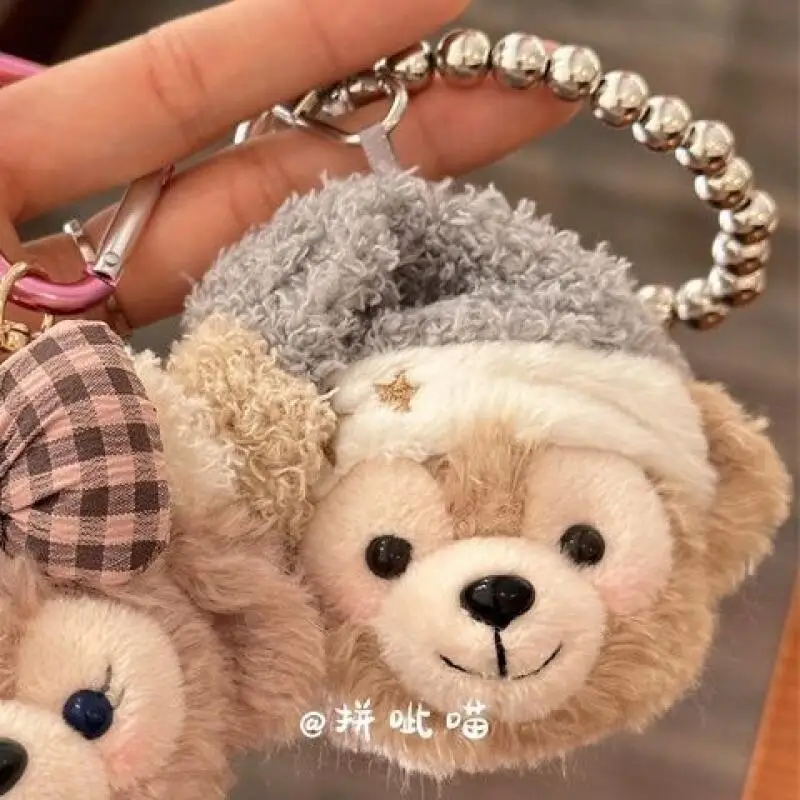 Breloczek Shelliemay Duffy z kreskówki, miękki plusz, wypełnienie z perłowego łańcuszka, ozdoba do zawieszenia na plecak lub w samochodzie, prezent świąteczny dla dziewczynki.