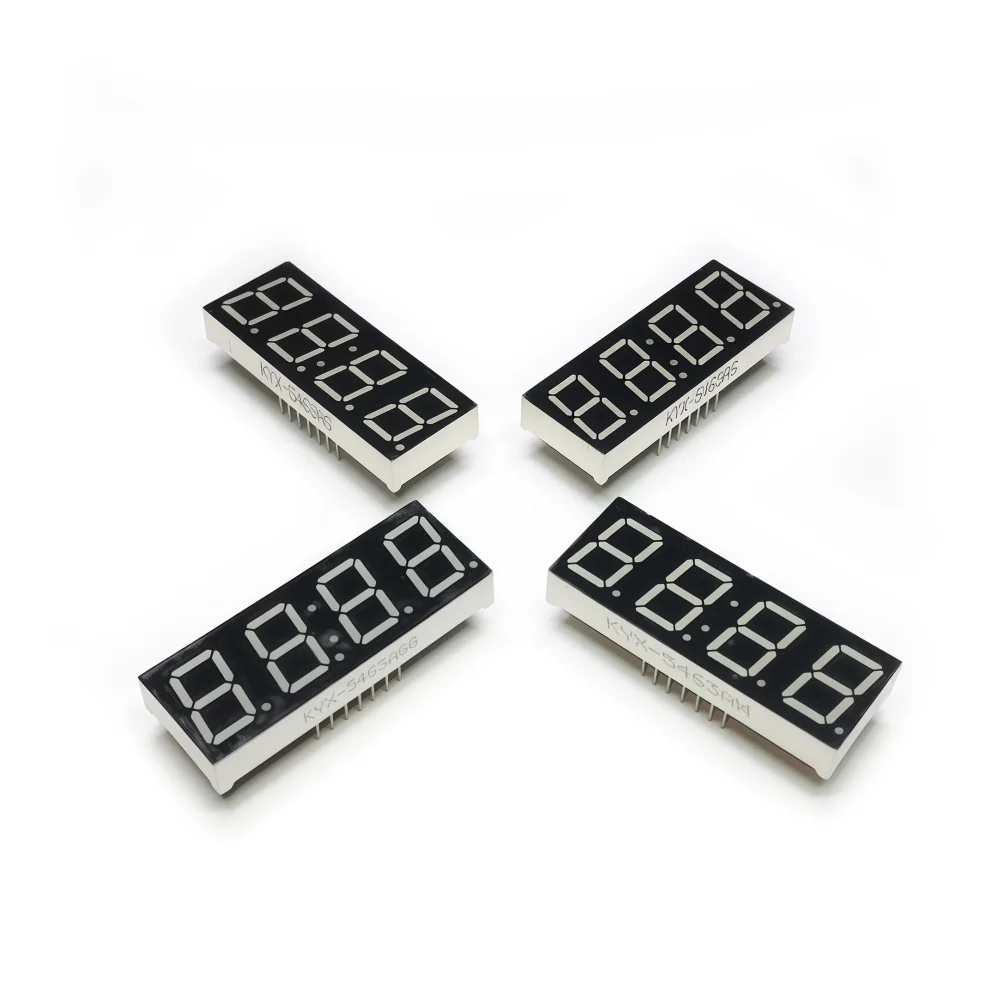 10Pcs/Set 0.56 Inch 4 Bit Digit Red LED Digital Display Digitron 50*19*8MM 14Pins Digitron Common Anode Cathode KYX-5463AS/BS
