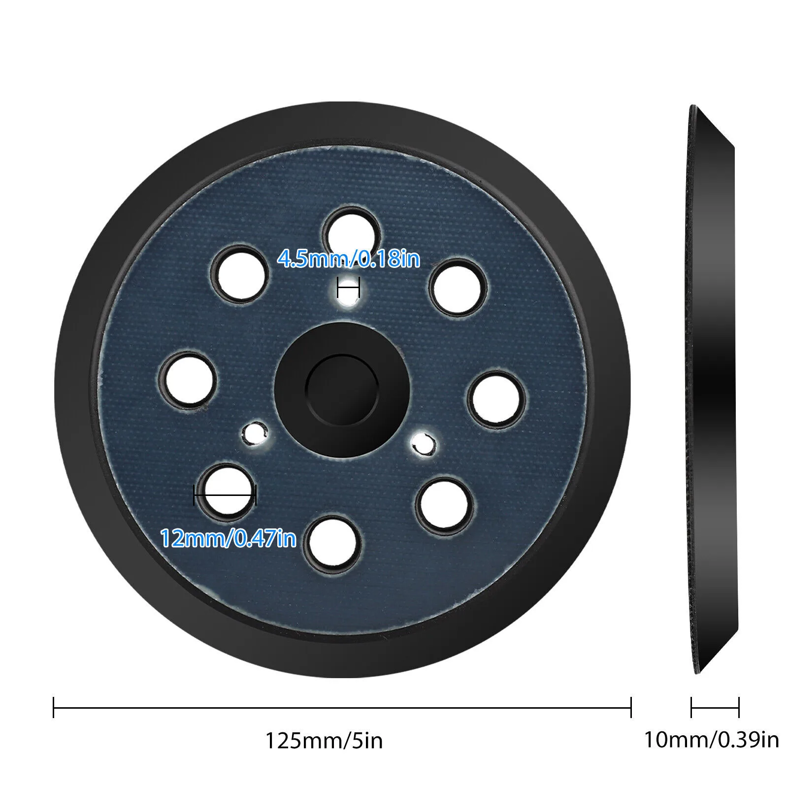 

5 дюймов, 8 отверстий, 3 гвозди, крючок и петля, орбитальная шлифовальная машина, резервная шлифовальная подушечка для электрической орбитальной шлифовальной машины Makita, полировка