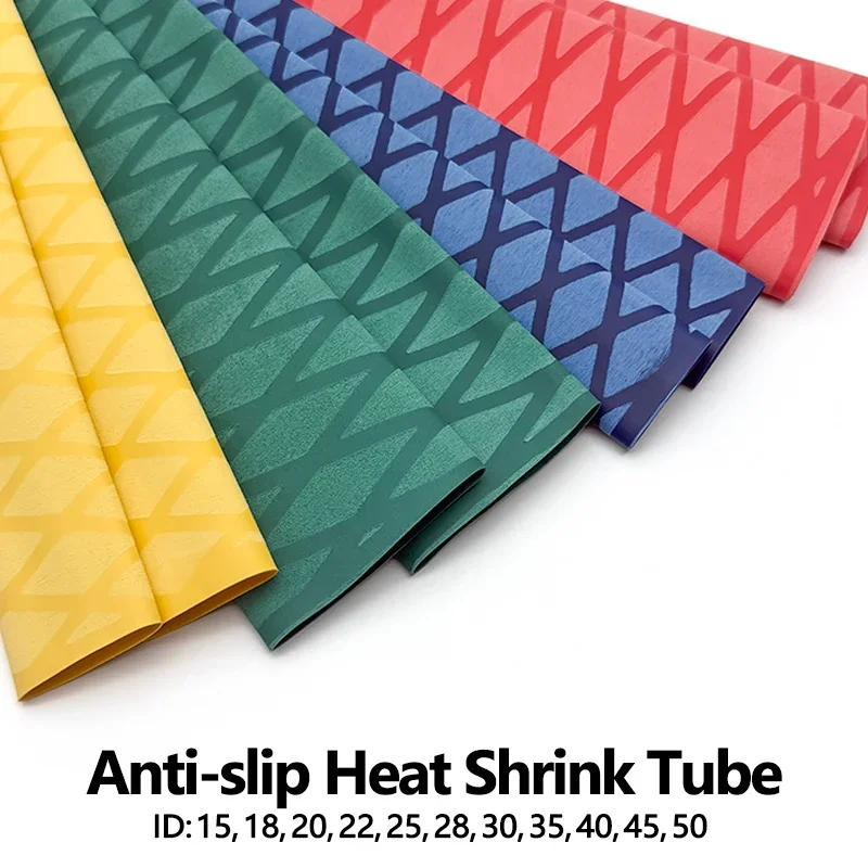 Anti-Slip Heat Shrink Tube For Fishing Rod Or DIY Electrical Insulation 6 Colors 2M 15/18/20/22/25/28/30/35/40/45/50mm