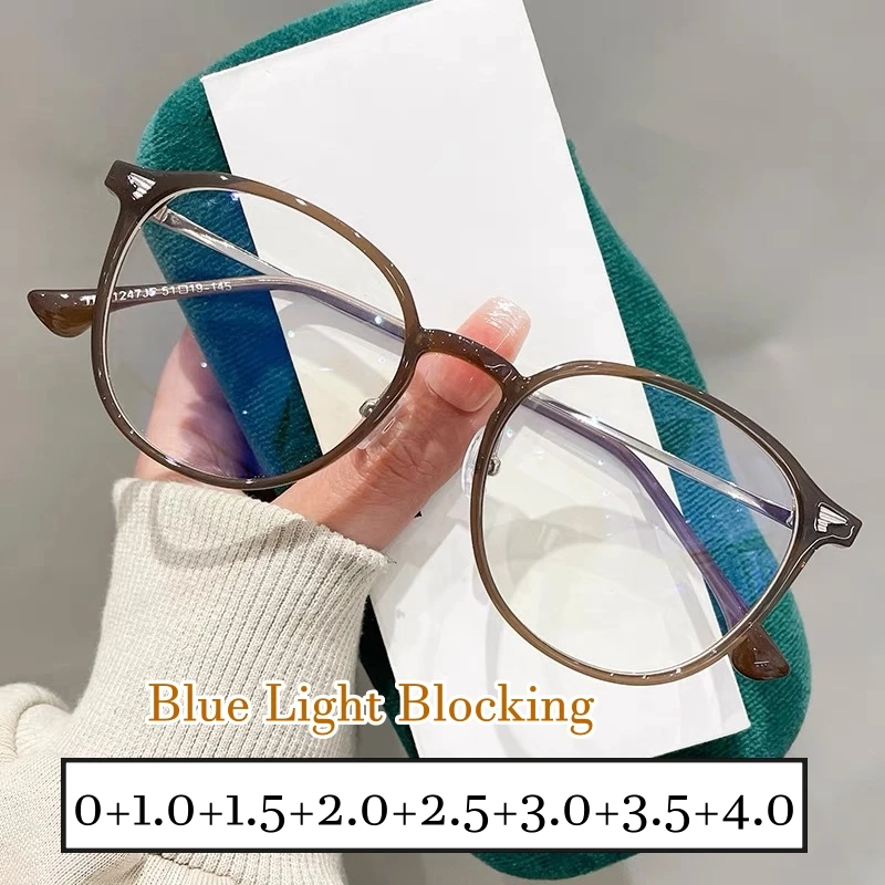 

Women's Oval Frame Reading Glasses Trendy Blue Light Blocking Presbyopia Glasses Unisex Fashion Design Ultralight Eyeglassees