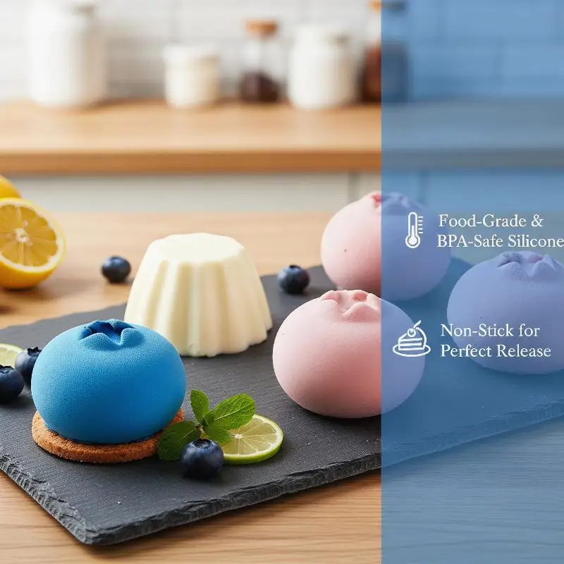

6 Cavity Blueberry Silicone Shape Mold Non Stick Easy Release For DIY Crafts