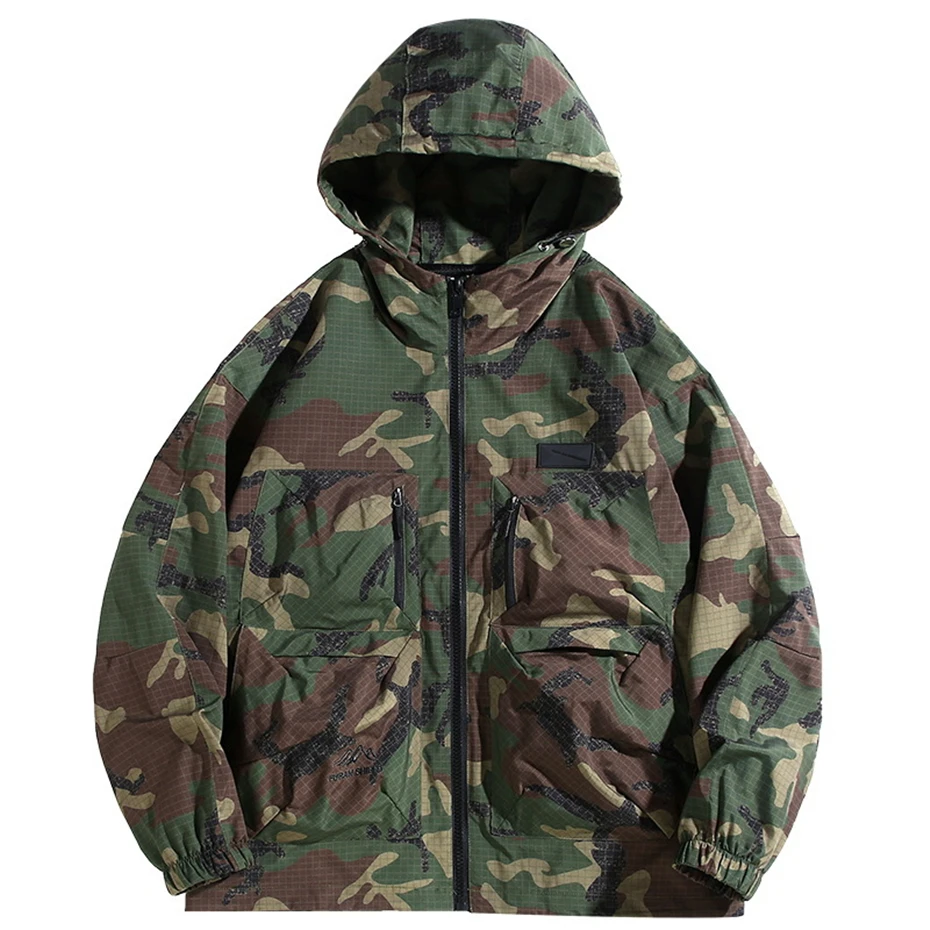 12XL Plus Size Camouflage Cargo Jacket Men Camo Windbreaker Jacket Spring Autumn Outdoor Camp Jackets Coats Male image 3