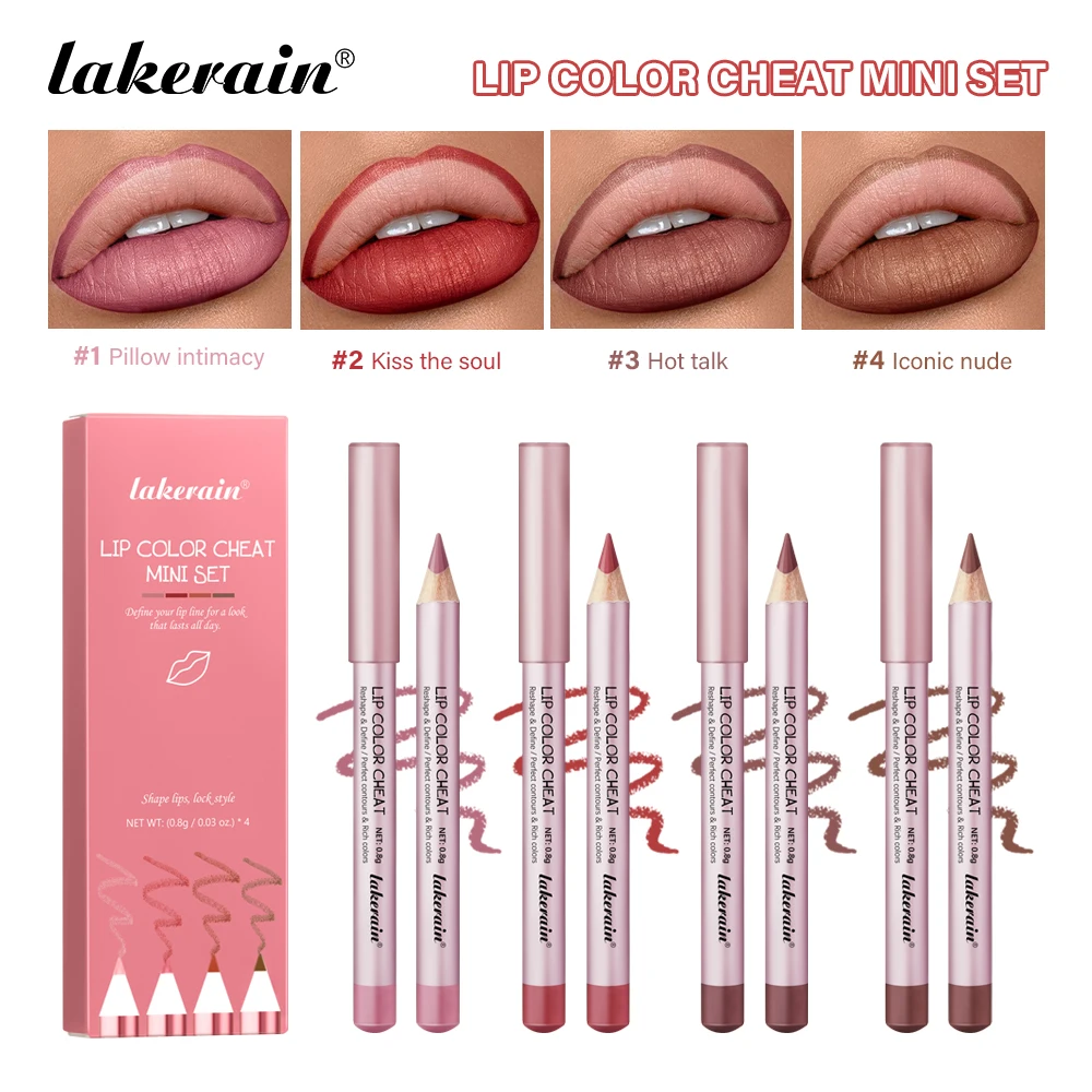 Crayon à lèvres mat imperméable, Contour marron, teinte chaude, imperméable pour les lèvres permanentes, profilateur, rouge à lèvres longue durée