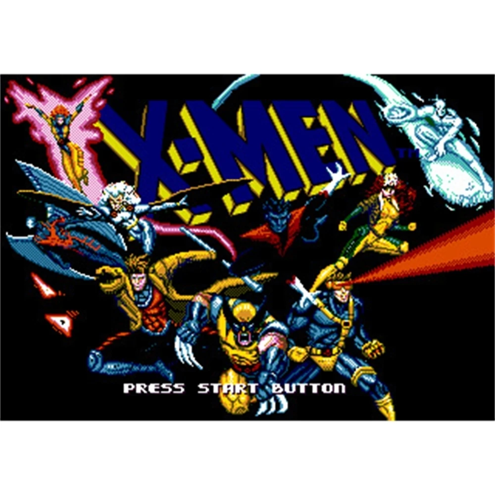 بطاقة ألعاب XMen Region Free 16Bit MD لمحرك Sega Mega لـ Genesis