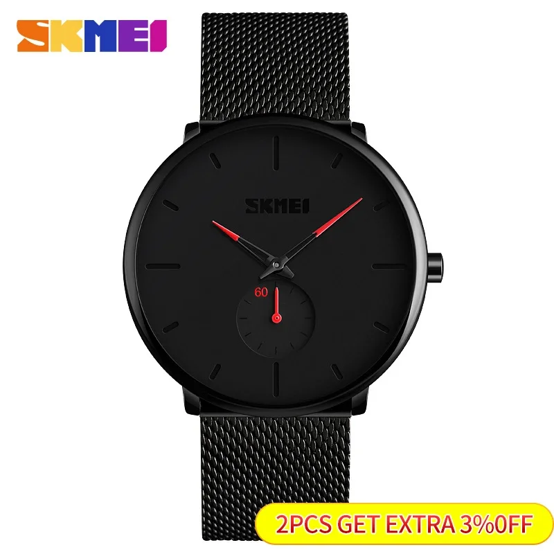 SKMEI 9185 30M Waterproof Big Dial Display Quartz Watch relogio masculino Fashion Men Watch Quartz Wristwatches Women Watches