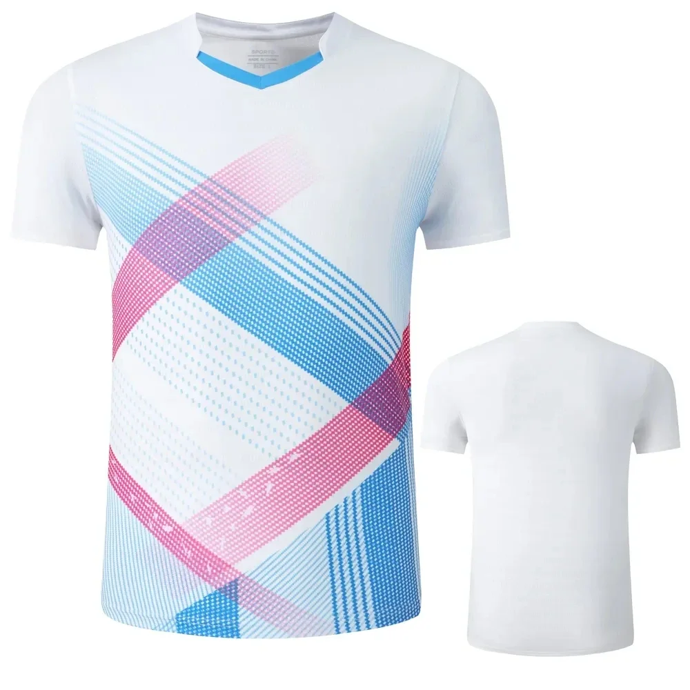 Hot-selling Trendy Badminton and Tennis Match Men's, Women's and Children's Loose Round-neck T-shirts, Boys' and Girls' Table Te