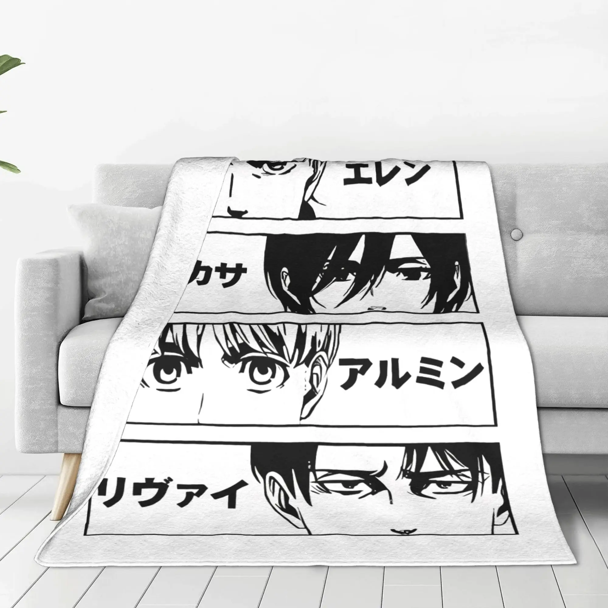 1PC Attack Heroes aAttack on Titan Home Room Decorations Winter Blankets For Adults Bedding Home Interior Sofa Knee
