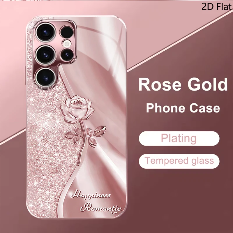 flower For Samsung Galaxy S24 S25 S26Ultra S23 S22 S21PLUSFE A55 A54 A52 A35 A15 Phone Cover Shockproof Protective Back Cover
