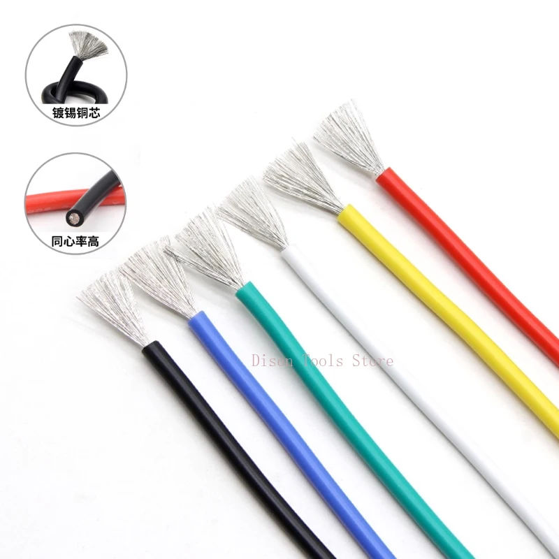 UL3135 سيليكون ارتفاع درجة الحرارة سلك سيليكون معزول المعلبة النحاس كابل مقاوم للحرارة 30 28 26 24 22 20 18 16 14 12AWG #4