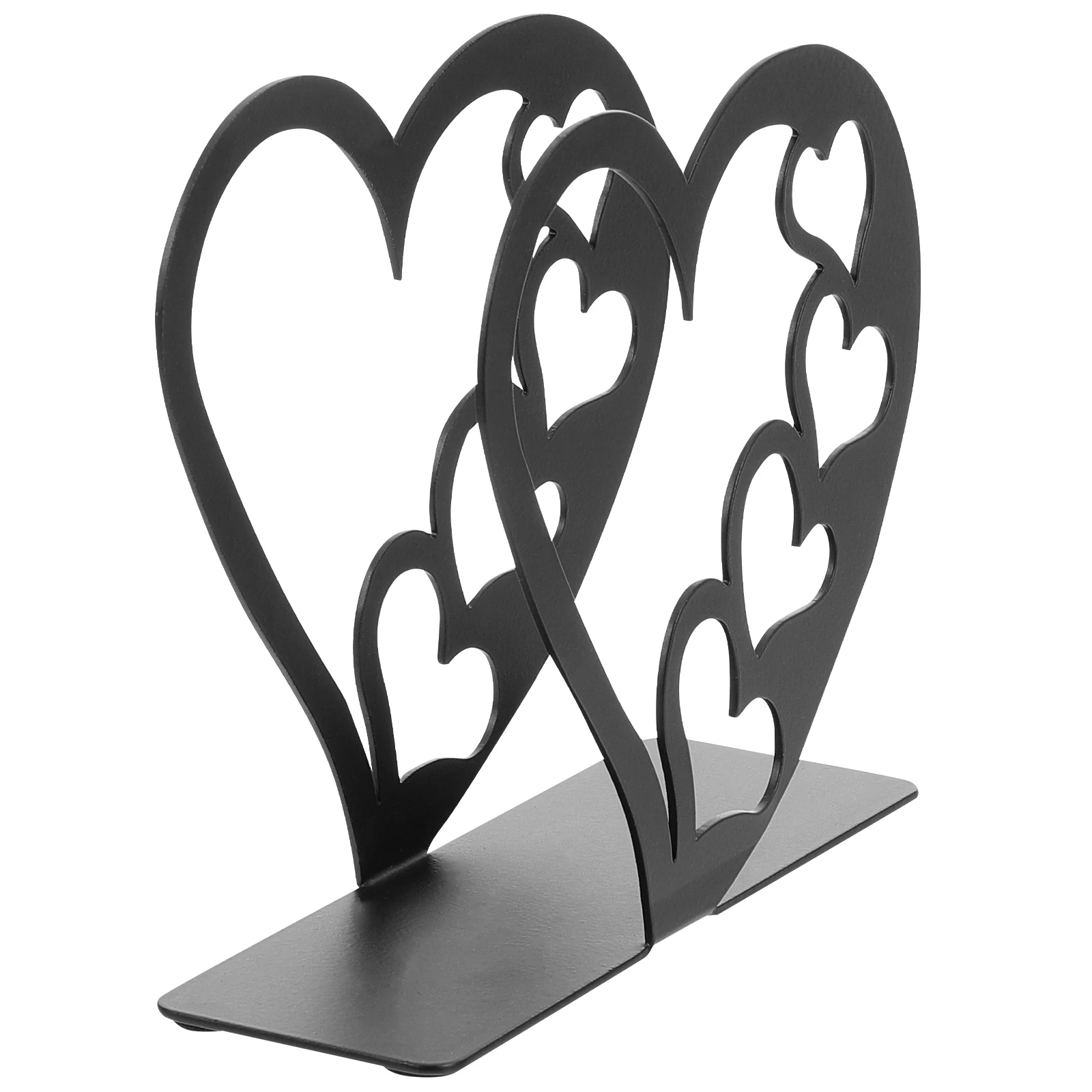 

Heart Shaped Napkin Holder Black 12x4x10 2cm Retro Tissue Stand for Kitchen Bathroom Hotel Decorative Metal Paper Towel Holder