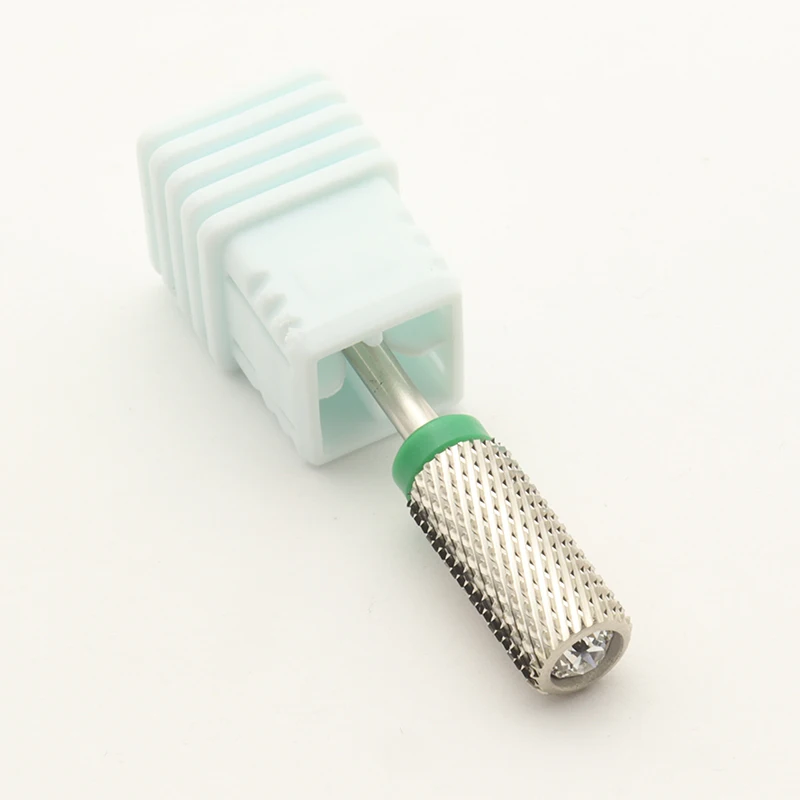 New Silver! Quality 6.5mm Diamond Big Round Top Barrel Original Tungsten Steel Carbide Manicure Nail Drill Bit File Accessories