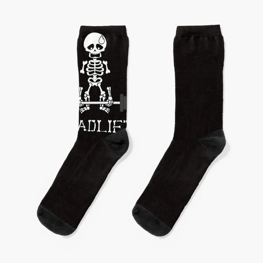 Deadlift Gym Skeleton Classic Copy Socks happy hockey Crossfit Men's Socks Luxury Women's