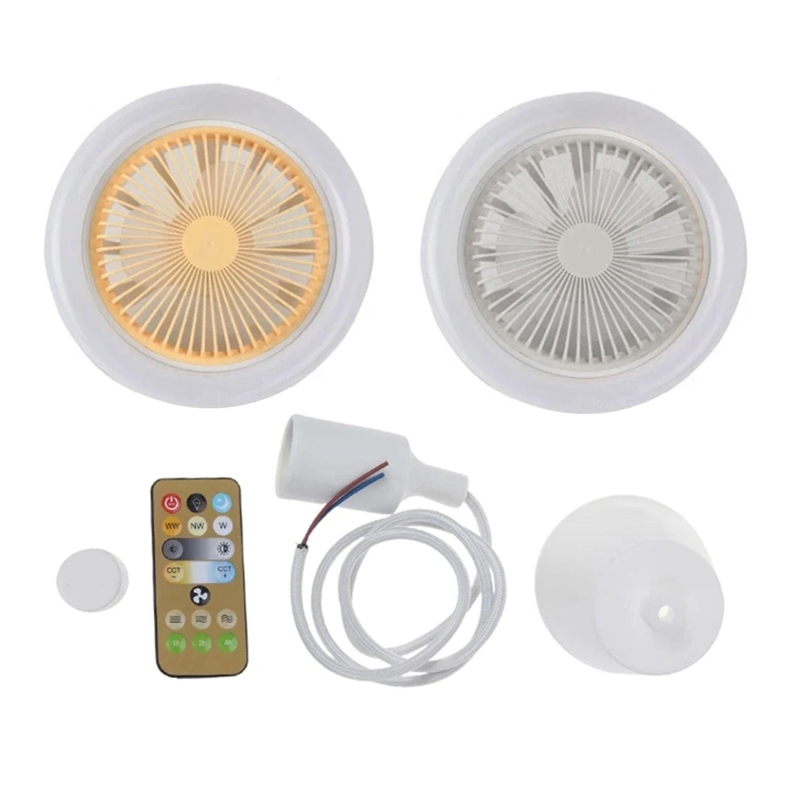 30W Quạt Tích Hợp Đèn E27 Từ Xa Đèn Ốp Trần Phòng Ngủ Phòng Khách Công Tắc Điều Khiển 2400LM Nhà Đèn AC86-25V