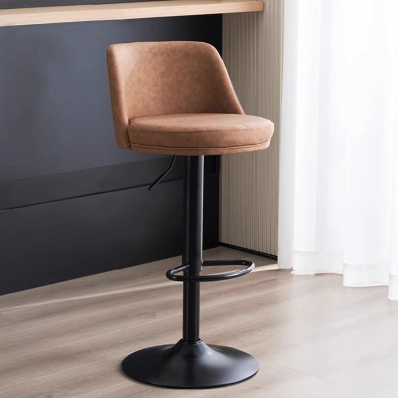 주방 하이 바 의자 인테리어 회전형 북유럽 스타일 높이 조절 가능 식탁 의자 등받이 고급 바 의자 가구