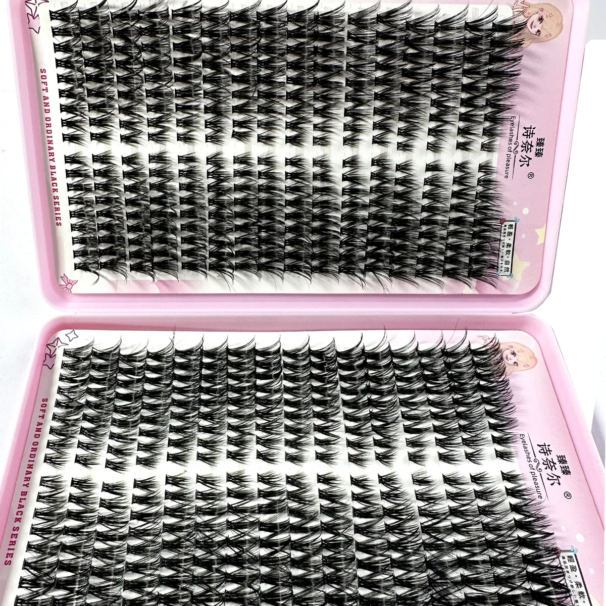 10/32 Rijen Pluizige Lash Clusters Dikke Volume Wimper Clusters Extensions 50D Links/Rechts Individuele Wimpers Cat Eye Lash Extension