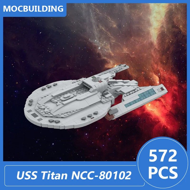 USS Titan NCC-80102 Model Moc Building Blocks Diy Assemble Bricks Space Educational Creative Collection Xmas Toys Gifts 572PCS