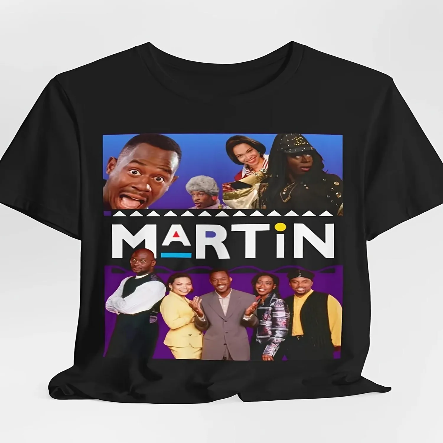 Men's _Martin_ Retro Group Portrait Print Crew Neck T-Shirt, Nostalgic Casual Style Top for Fans and Streetwear Funny Shirt, Cute Tee,