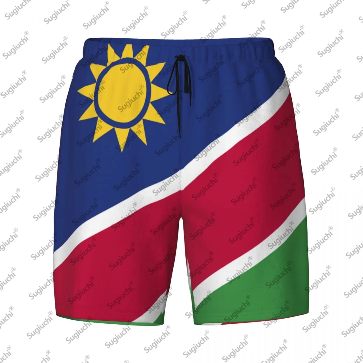 

2025 Намибия Флаг Топ с 3D принтом Мужские плавки Гавайский купальный пляж 2 в 1 Быстросохнущие летние шорты для плавания с карманами