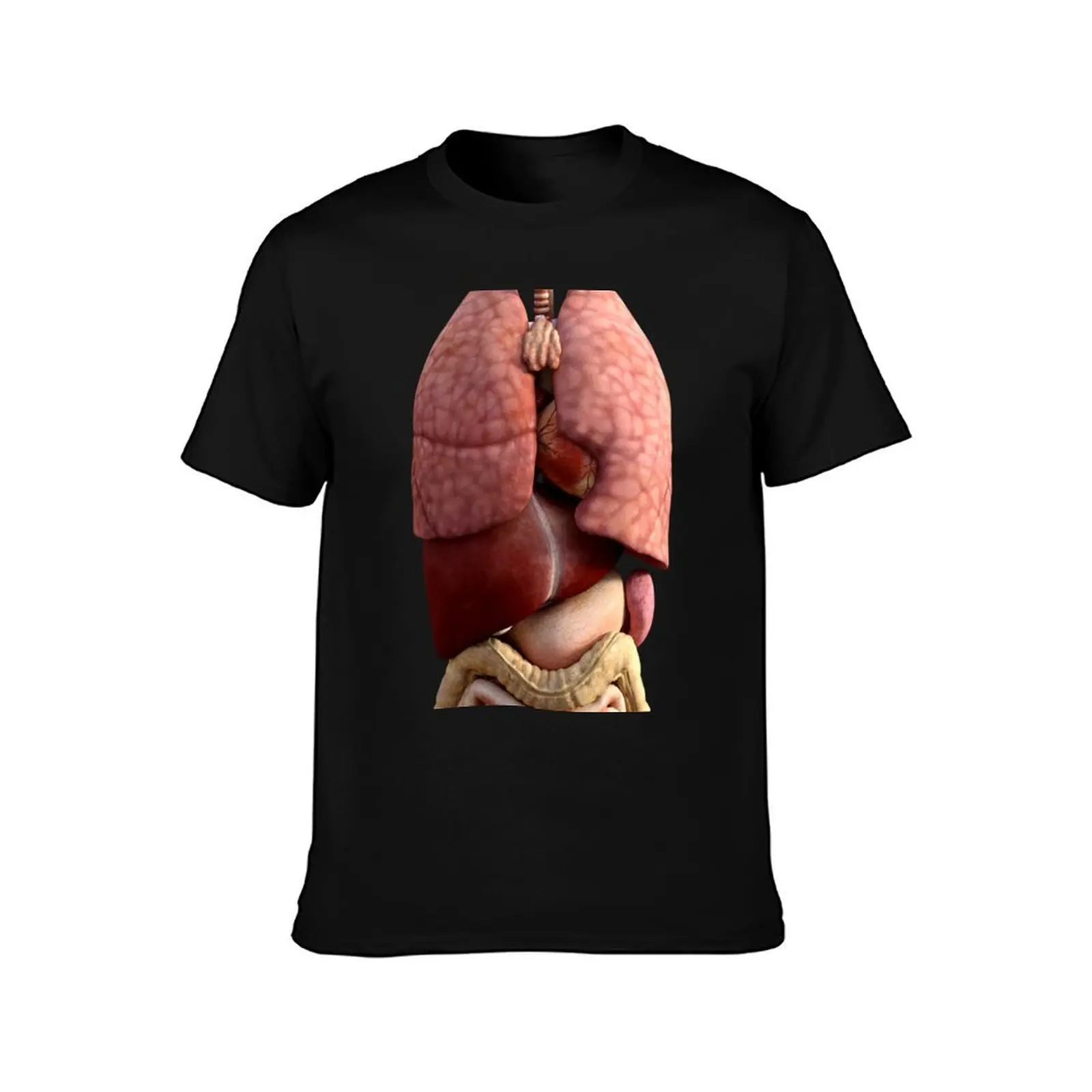 My Internal Organs T-Shirt, Summer Casual Cotton Tee, Oversized Streetwear Tops, Vintage Graphic Print, Loose Fit Short Sleeve
