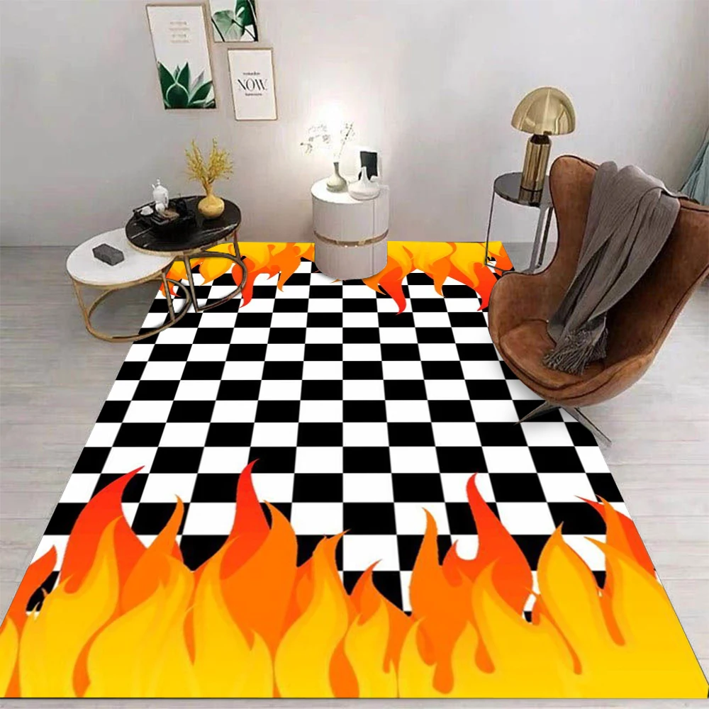 

Blazing Flames супер крутой ковер с ослепительным пламенем подходит для дома, гостиной, спальни, ковер для ванной комнаты, коврик для кухни, дверной коврик