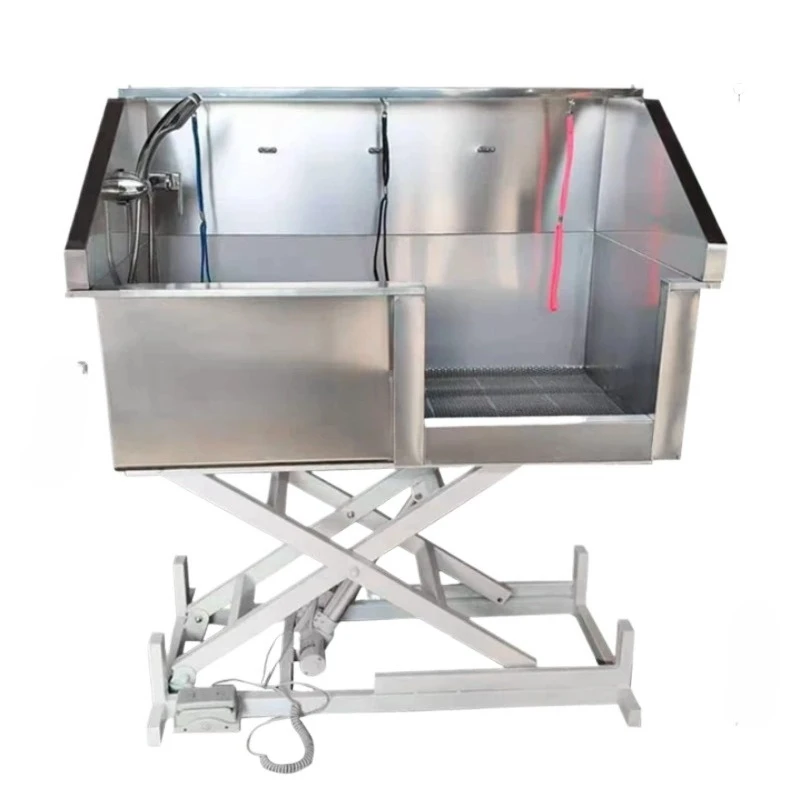 Special Cleaning Deodorizing Bathtub for Dogs and Cats, Stainless Steel Bathtub for Pet Bathing Electric Lifting Dogs