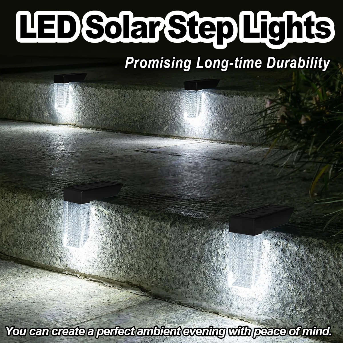 

GEFENSIRight Angle Solar Deck Lights Lamp Waterproof 2.4w 1.2v Abs Pc Intelligent Night Light Warm White/white & Rgb Sensor Gard