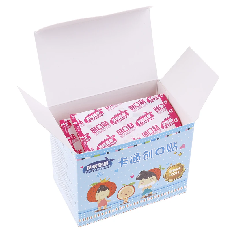 120 قطعة/صندوق الكرتون الفرقة المعونة لطيف الأطفال الصغيرة تنفس شفافة ضمادة مقاومة للماء الطبية موافق الضمادات تصحيح مرقئ