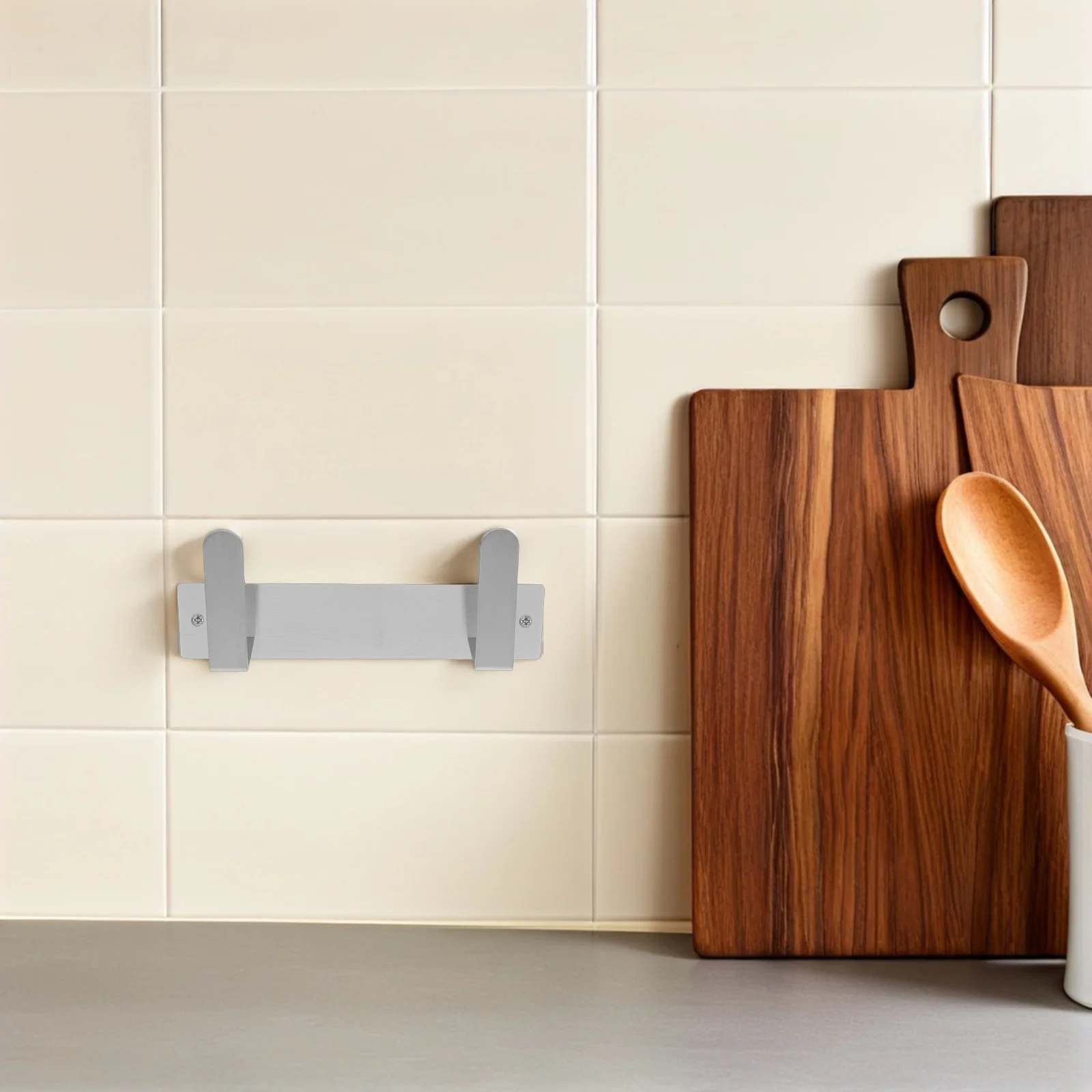 

2Pcs Wall Mounted Pot Cover Holder Stainless Steel Rack for Kitchen Cabinet Lid and Board Storage Tidy Cooking Area Essential