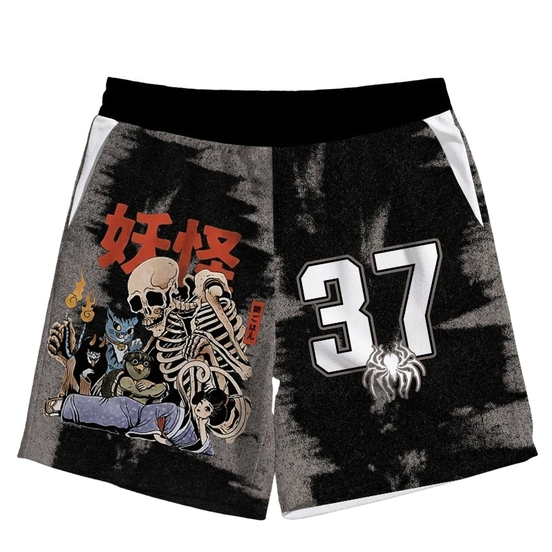 shorts-casuais-esportivos-respiraveis-com-estampa-3d-tie-dye-de-esqueleto-monstro-estilo-japones-para-treino-diario-masculino-e-feminino