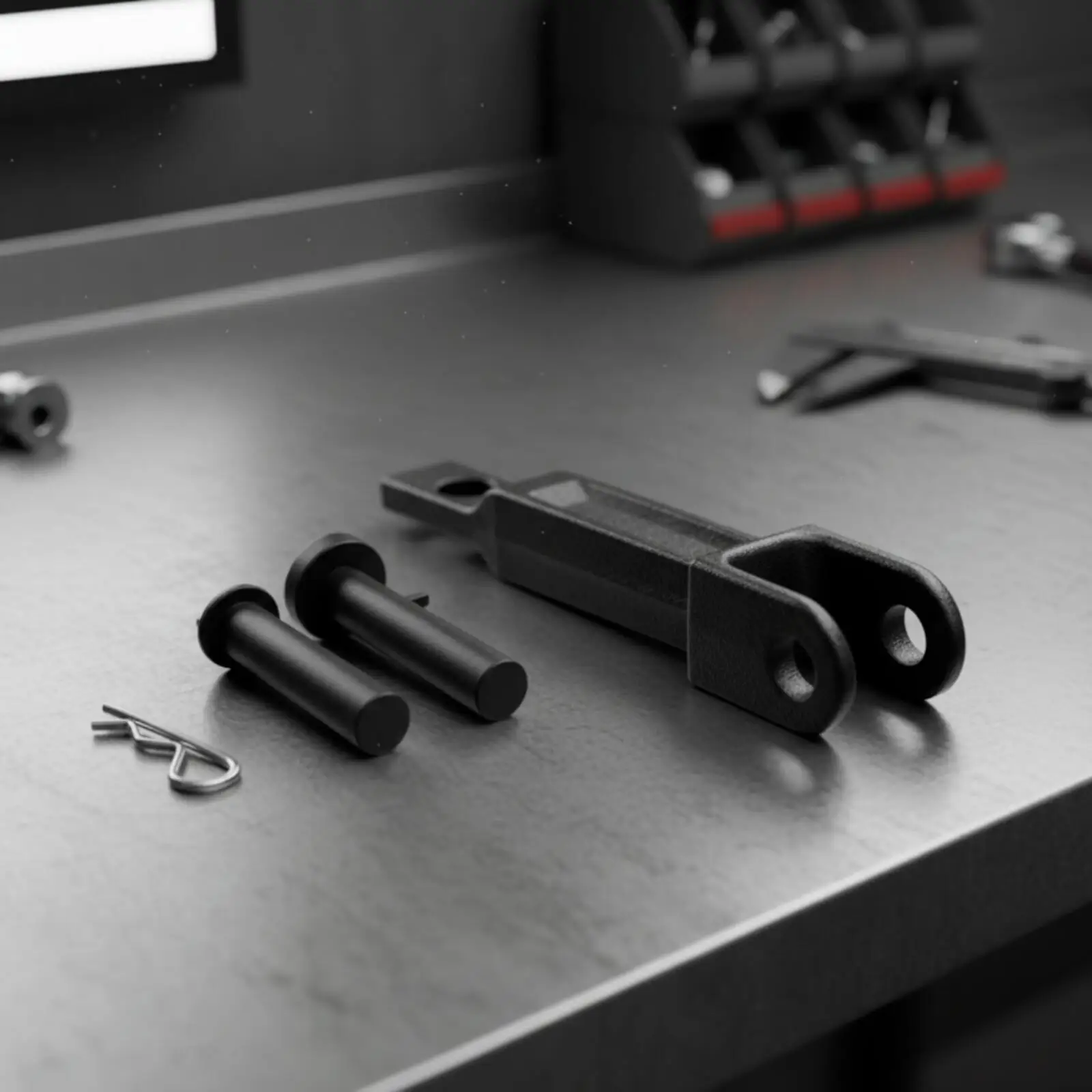 Semi Truck Tow Hook Black Towing Equipment Sturdy for Fleet Maintenance