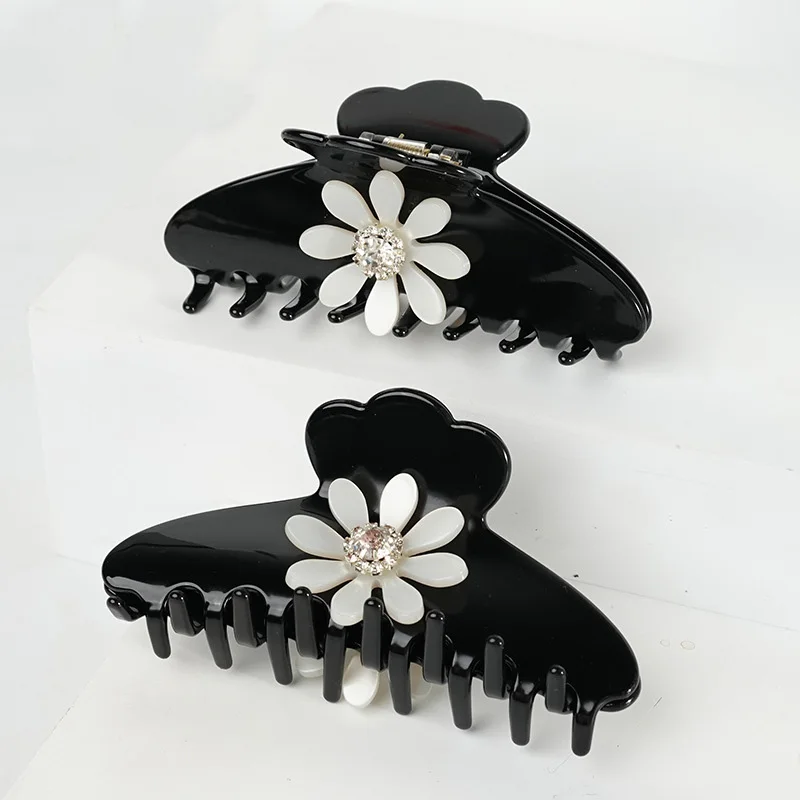 flower french design hair claw clip for women girls luxury handmade hair jewelry ornament accessory, tiara for business travel