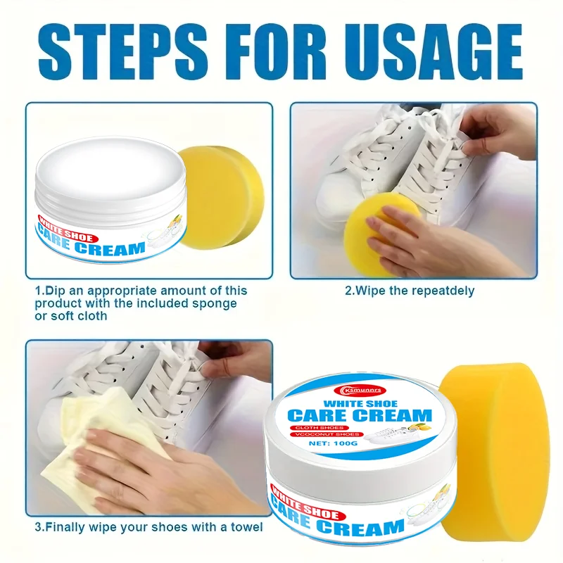 100g White Shoe Polish with Sp - Sneaker Cleaner review and price