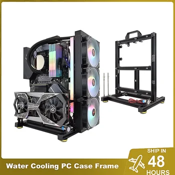 Open computer case frame DIY creative rack Mini ITX MATX Gamer cabinet ATX air/water cooler 360 desktop computer gaming chassis