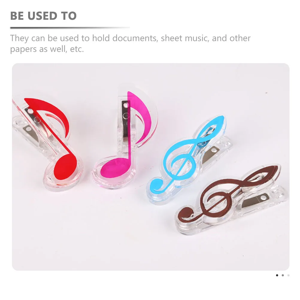 

10 Pcs Paper Clip Sheet Piano Musical Note Clips Plastic Book Mark Page Holder