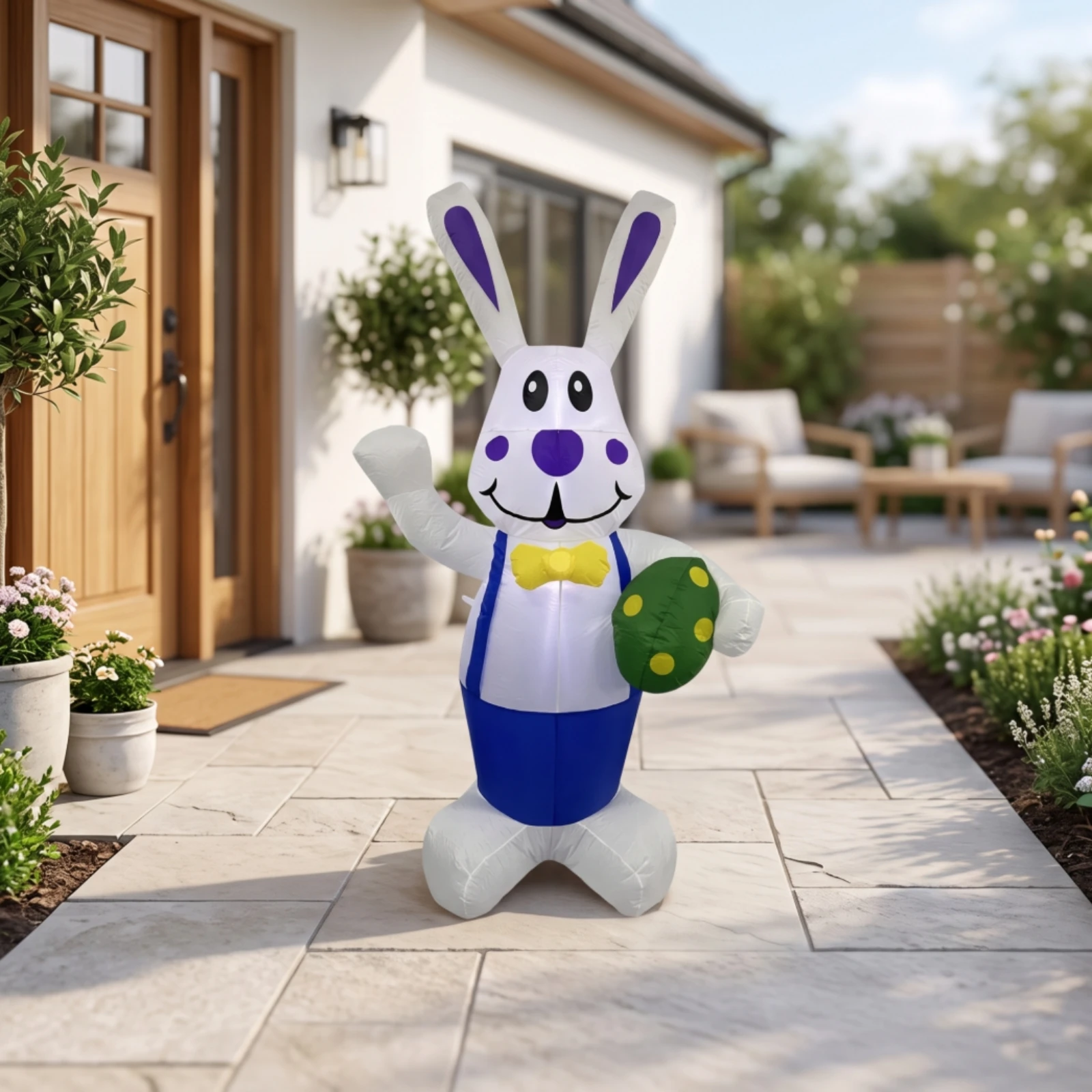 Airblown Figure Inflatable Lawn Ornament Freestanding Holiday Decor Outdoor Yard Display for Seasonal Party